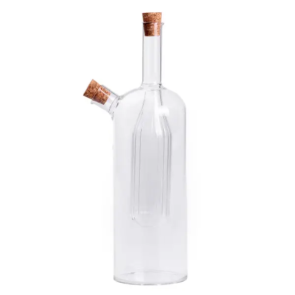 Бутылка двойная для масла и уксуса YIWU Paci из боросиликатного стекла 100 и 400 мл Прозрачный (147-107- HP-34-13) - фото 3