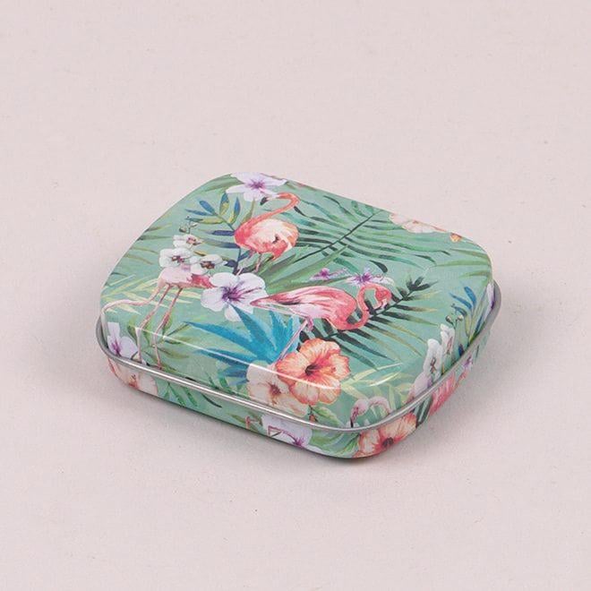 Коробочка металлическая Flora Фламинго для хранения мелочей (25240)