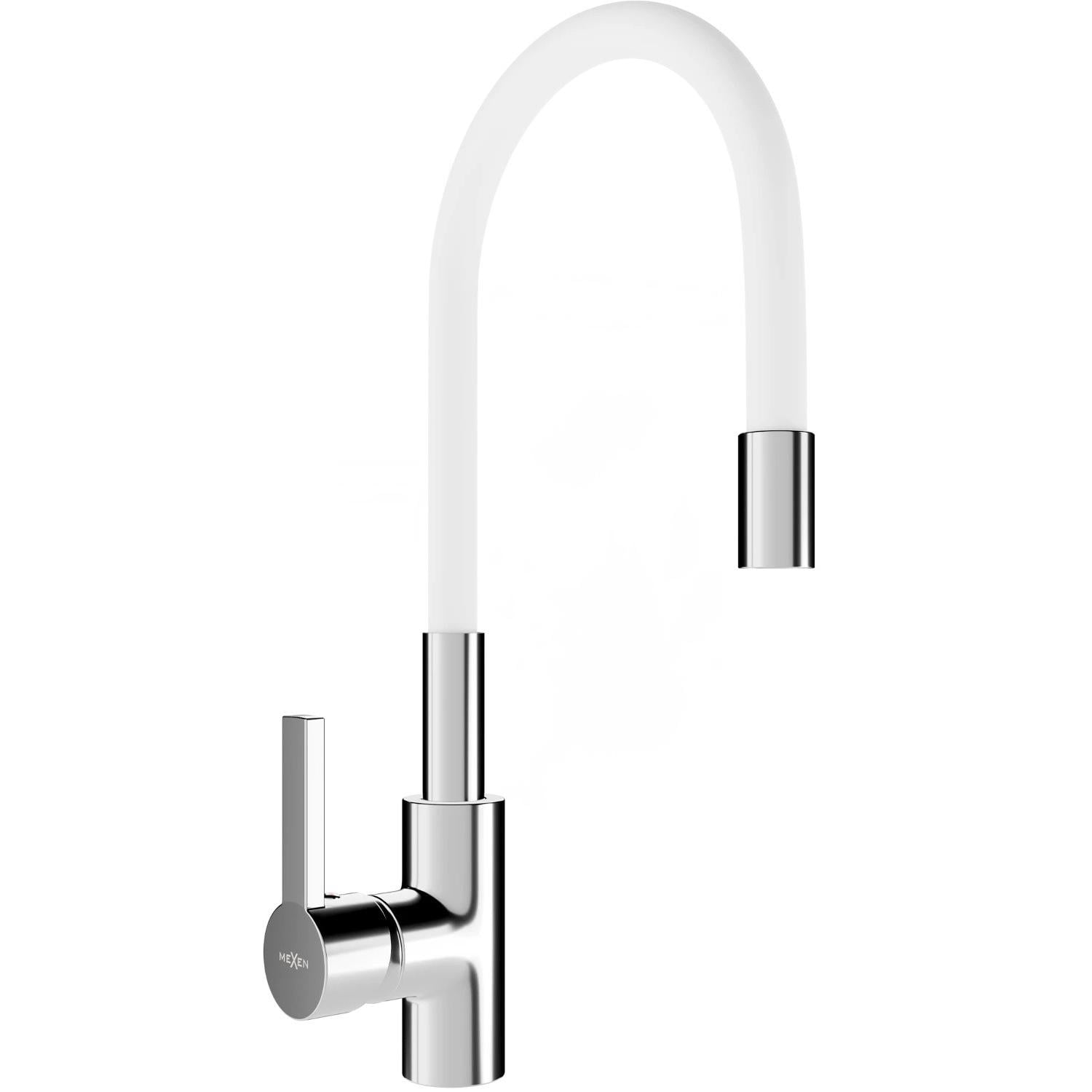 Смеситель для кухни Mexen Flex MEX-670900-02 с гибким изливом Белый (177315)