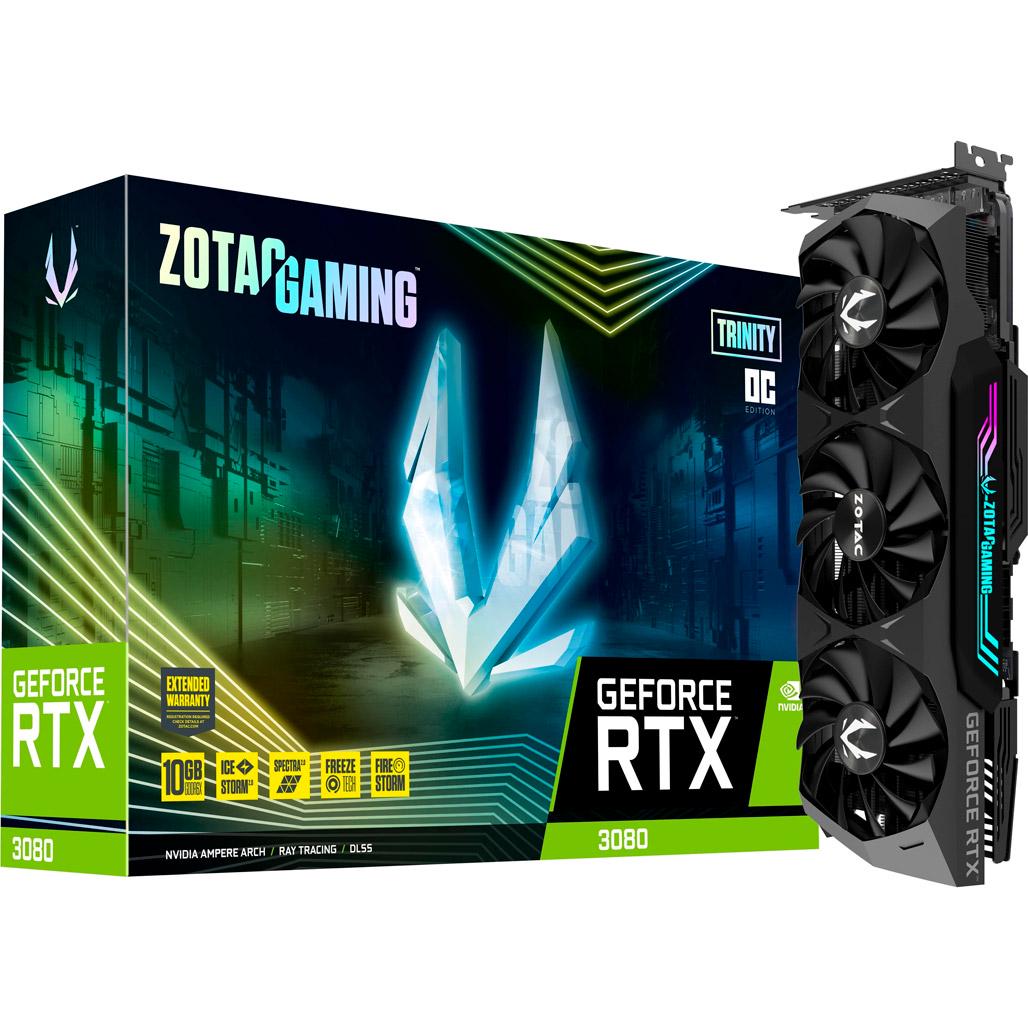 Видеокарта Zotac GAMING GeForce RTX 3080 Trinity OC LHR (ZT-A30800J-10PLHR)