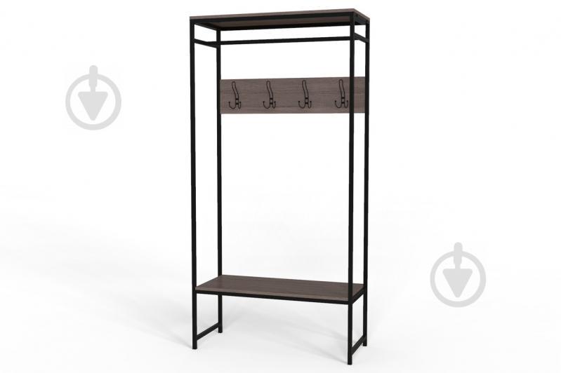 Вешалка напольная Ferrum-decor Трелис 14 180x90x38 см Дуб Сонома / Черный (XK00311) Вешалка напольная Ferrum-decor Трелис 14 180x90x38 см Дуб Сонома / Черный (XK00311)