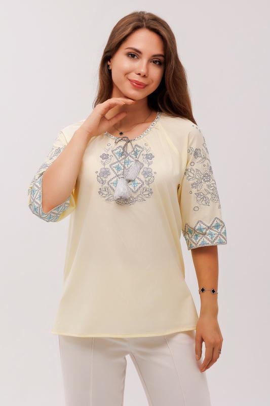 Вышиванка женская р. 42 Бледно-желтый (0991) Вышиванка женская р. 42 Бледно-желтый (0991)