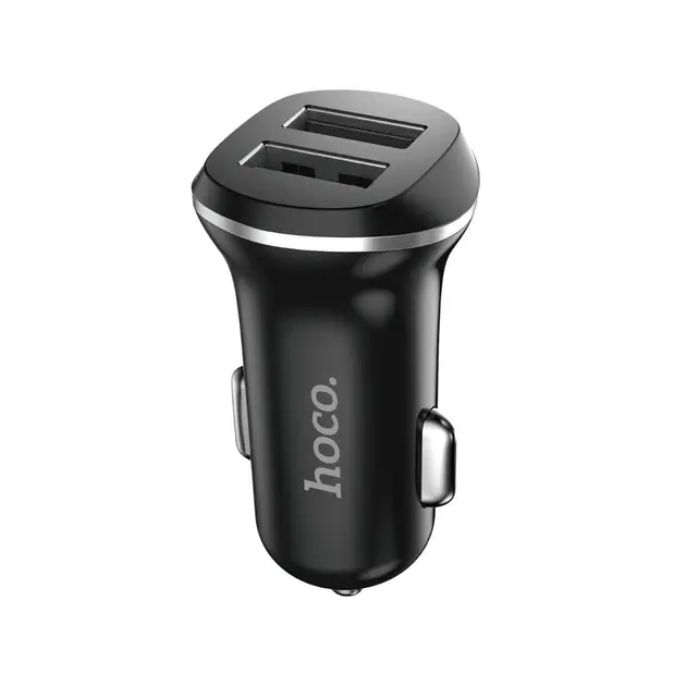 Зарядное устройство автомобильное Hoco Z1 double ported Car Charger 2USB Черный (1977260009)