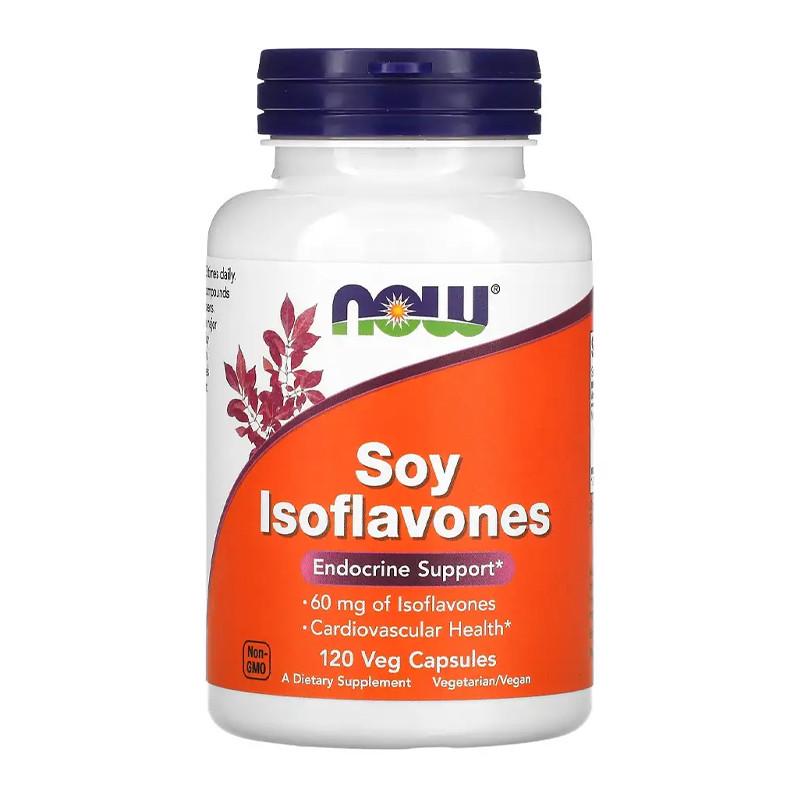 Порошок ізофлавонів сої NOW Soy Isoflavones 120 капс. (20114-01)