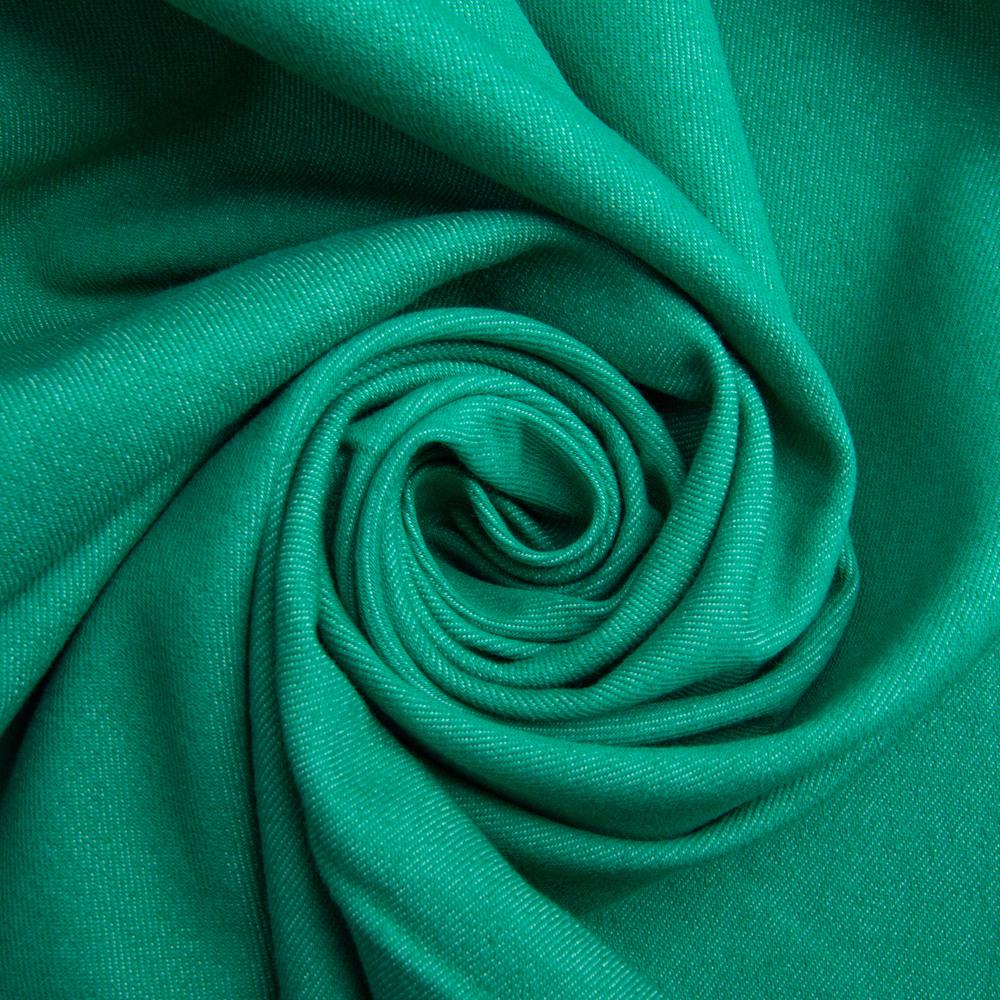 Ткань джинсовая 230 г/м2 стрейчевая 150 см Темно-бирюзовый (26430)