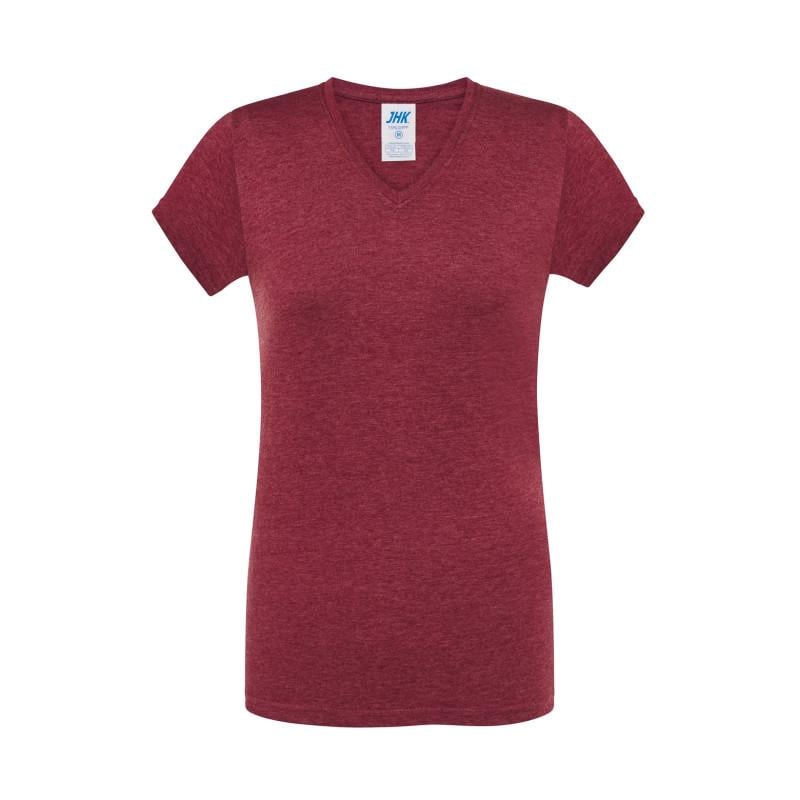 Футболка JHK LADY COMFORT V-NECK M Бордовий (BUH)