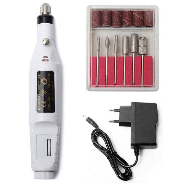 Фрезер для маникюра Nail Drill 15 000 оборотов USB ручка White