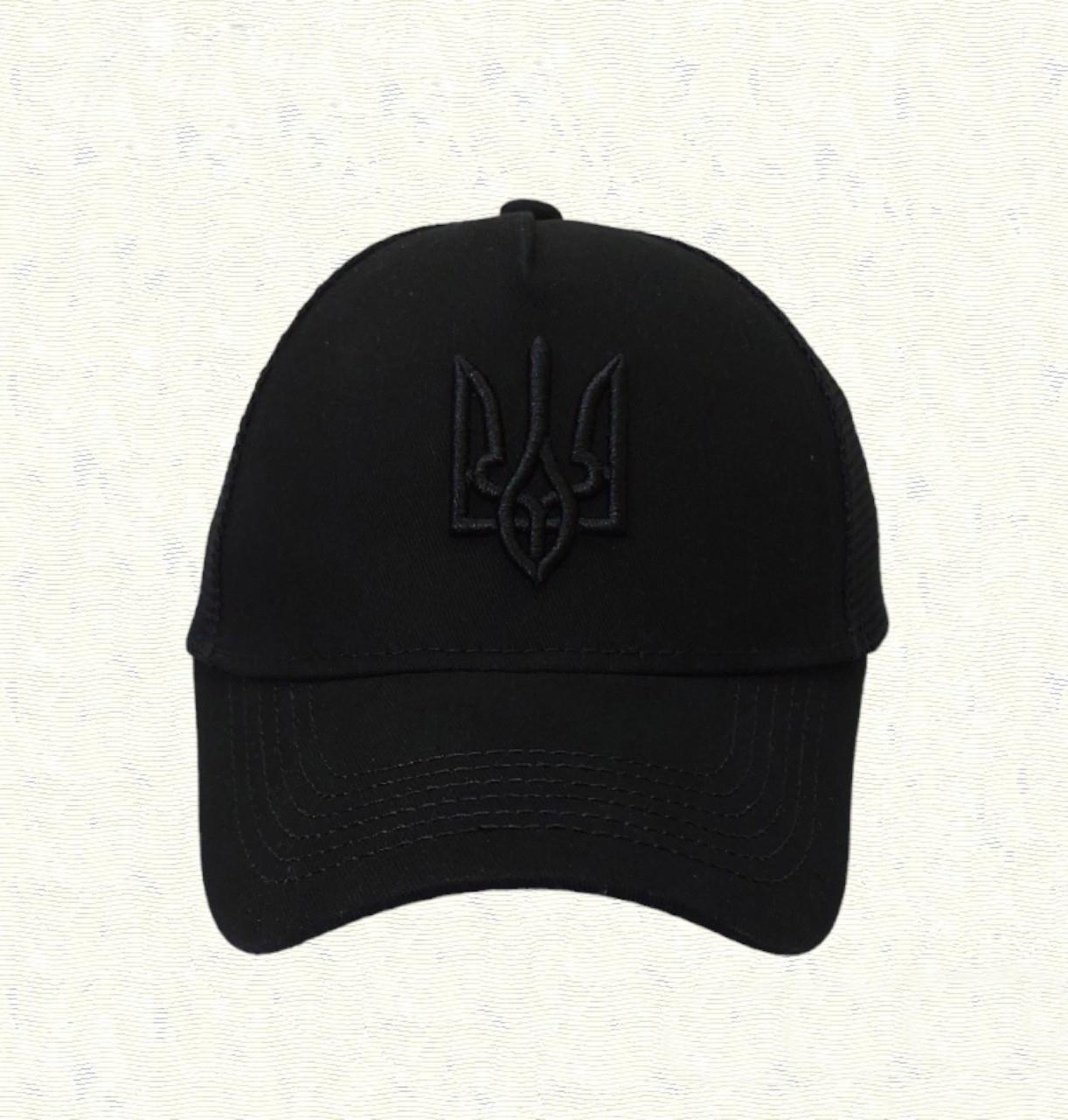 Бейсболка 3D Тризуб Чорний (6846) - фото 2 Бейсболка 3D Тризуб Чорний (6846) - фото 2