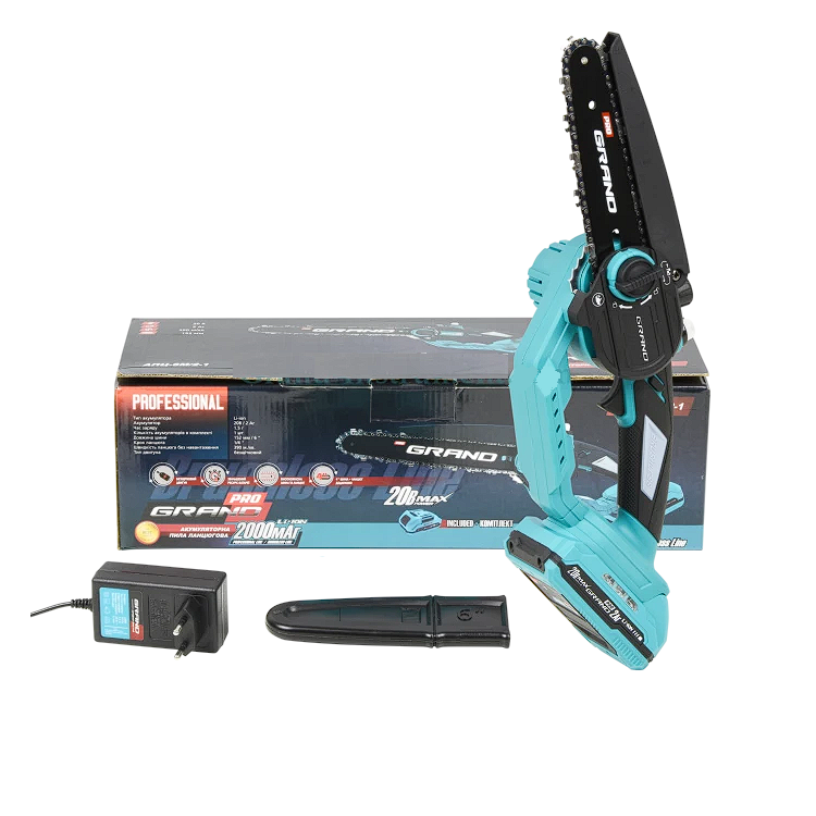 Пила цепная аккумуляторная Grand АПЦ-6М/2-1 шина 152 мм 20V 2 А/час