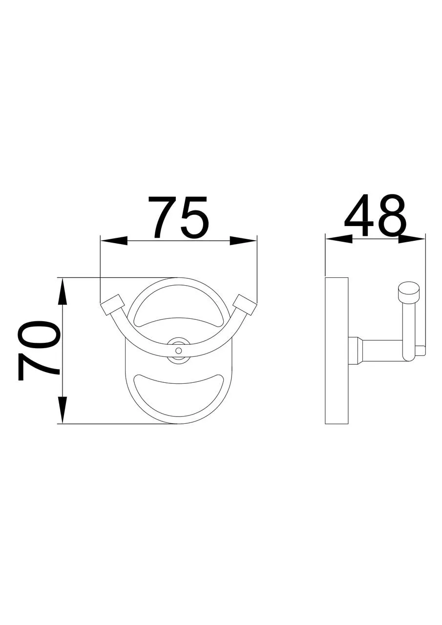 Гачок для ванної Frap F1905-2 подвійний (SQ-1037722) - фото 4