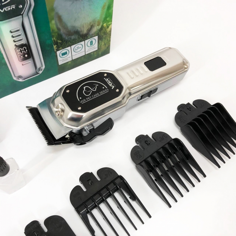 Машинка для стрижки тварин VGR V-201 акумуляторна 10W Grey (tf7463) - фото 13