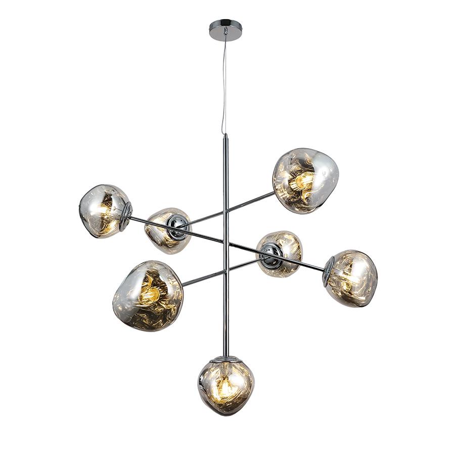 Люстра подвесная 793CH01-7 CH 180 E27 с 7 необычными плафонами Хром - фото 2 Люстра подвесная 793CH01-7 CH 180 E27 с 7 необычными плафонами Хром - фото 2