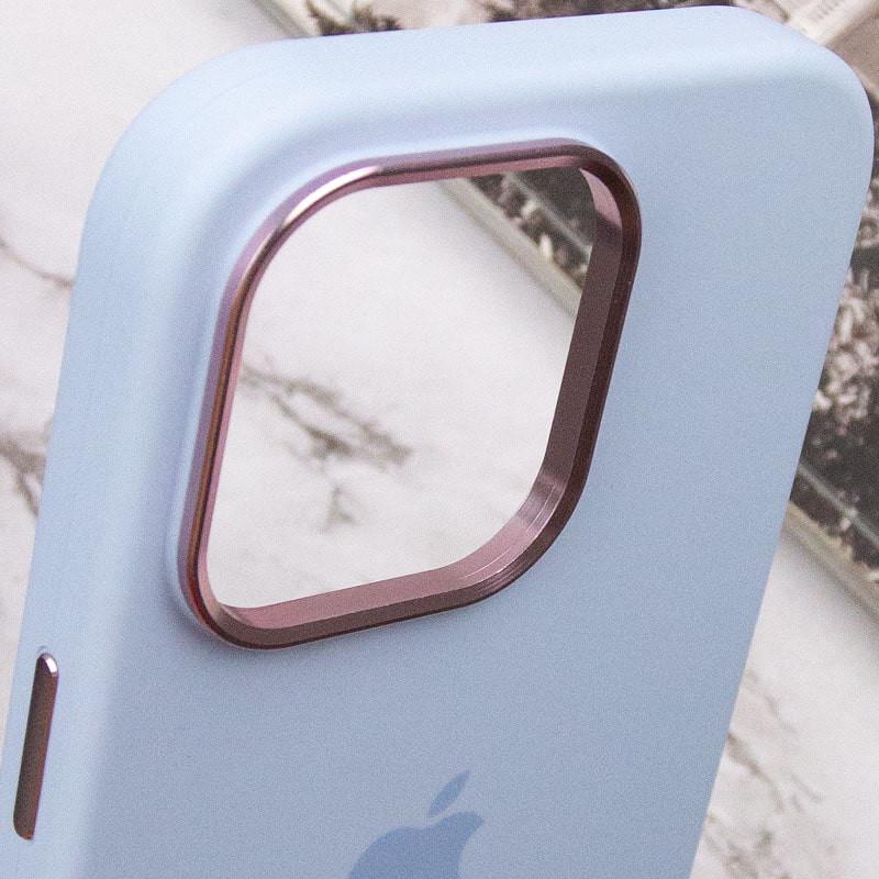 Противоударный чехол Silicone Case Metal Buttons (AA) для Apple iPhone 13 Pro (6.1") Голубой / Cloud Blue - фото 8