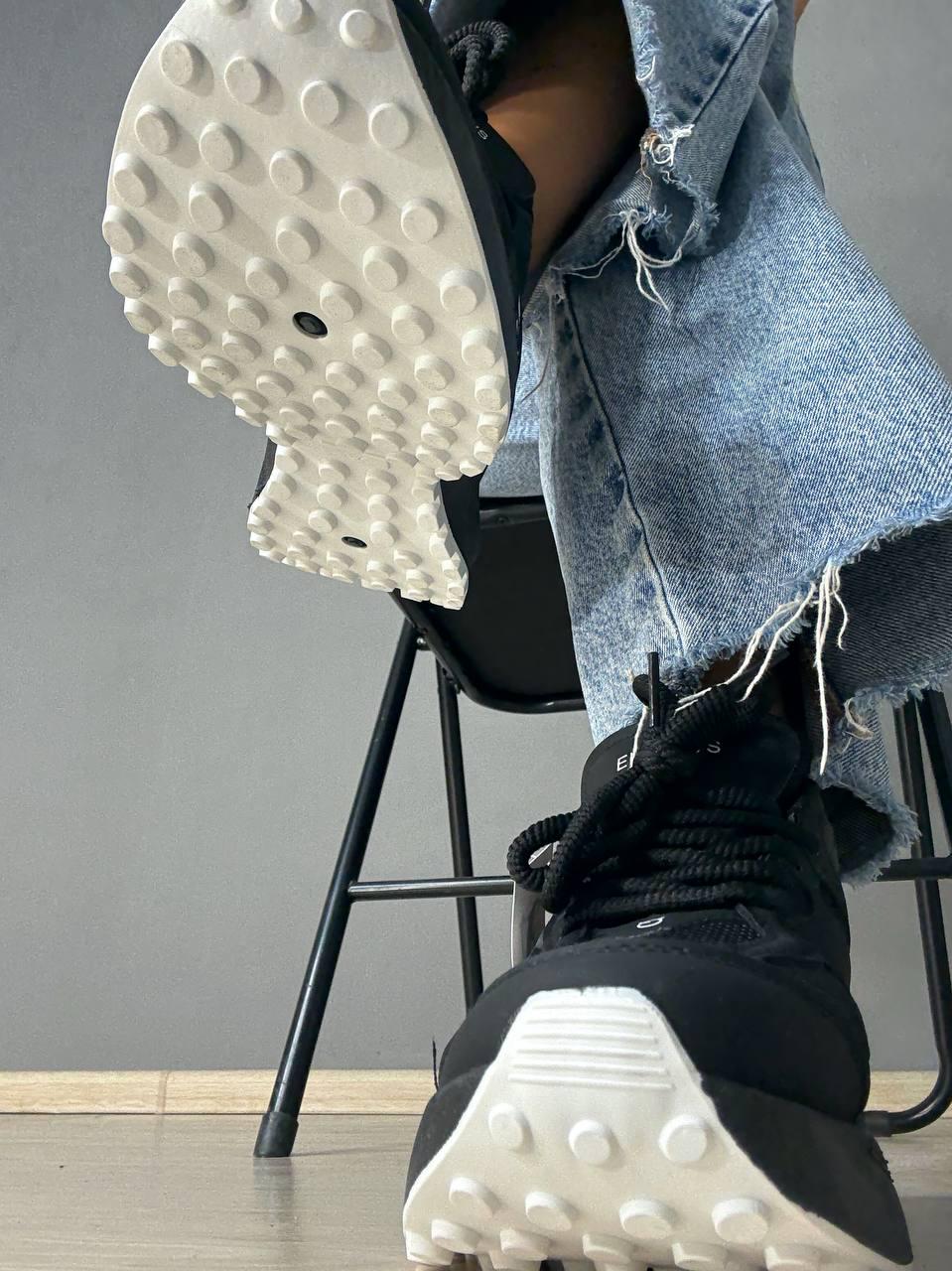 Кросівки жіночі Violeta 136-33 комбіновані на високій підошві р. 36 Чорний (5052) - фото 5