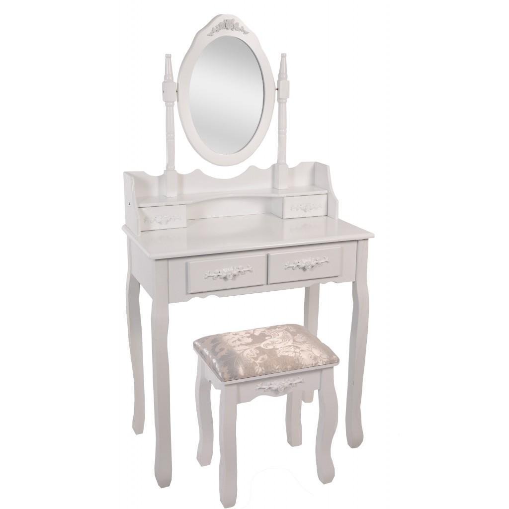 Туалетный столик с зеркалом и табуретом (267694)