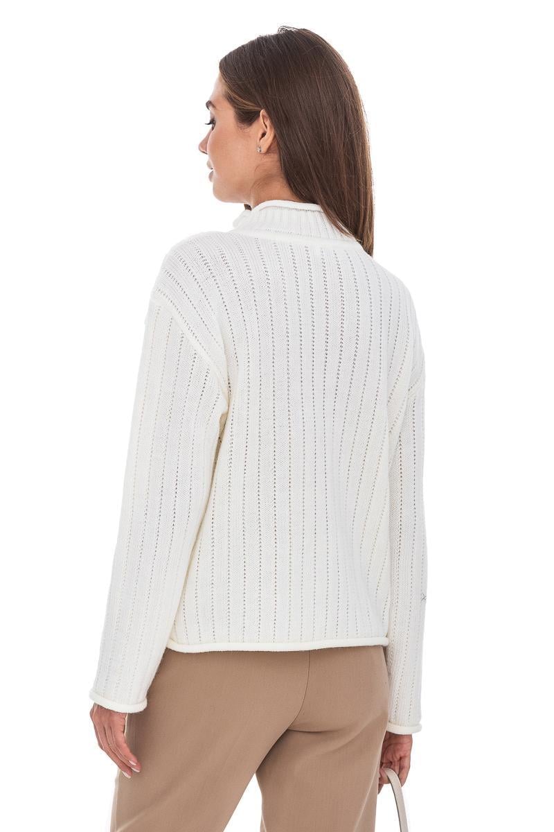 Джемпер с воротником-стойкой  SVTR р. 50-52 Молочный (557) - фото 3