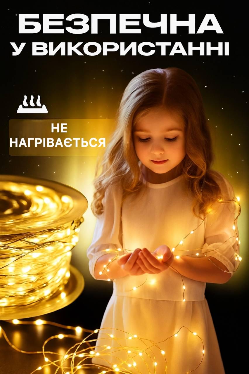 Гирлянда светодиодная Роса капля от сети белый теплый 8 режимов с пультом управления 100 м 1000 ламп (1267) - фото 6 Гирлянда светодиодная Роса капля от сети белый теплый 8 режимов с пультом управления 100 м 1000 ламп (1267) - фото 6