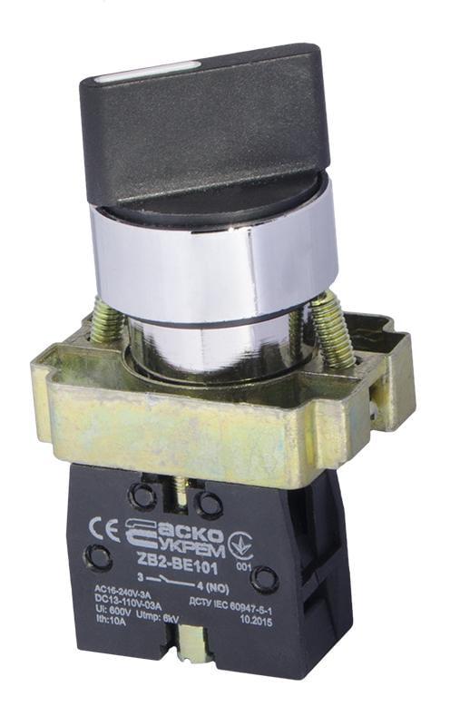 Кнопка поворотная АСКО-УКРЕМ XB2-BD41 на 2 положения с самовозвратом (00000001822)