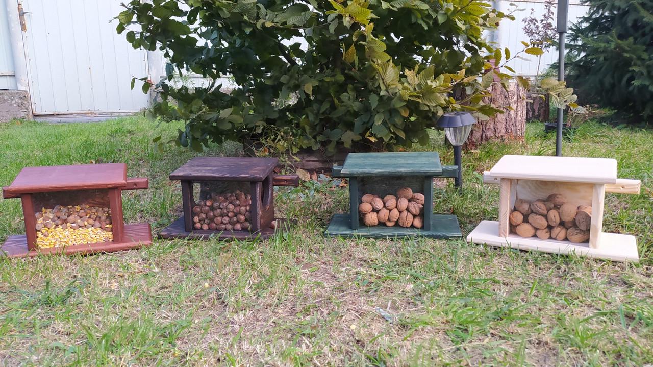 Кормушка для белок Гостинец из древесины без краски 35х20х16 см - фото 5 Кормушка для белок Гостинец из древесины без краски 35х20х16 см - фото 5