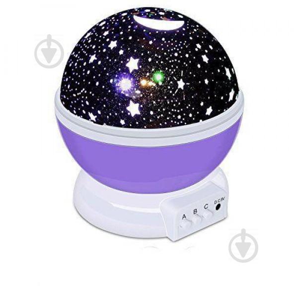 Нічний світильник StarMaster проектор зоряного неба світлодіодний три режими роботи 14.5 см Фіолетовий (hub_KOGu94119) Нічний світильник StarMaster проектор зоряного неба світлодіодний три режими роботи 14.5 см Фіолетовий (hub_KOGu94119)