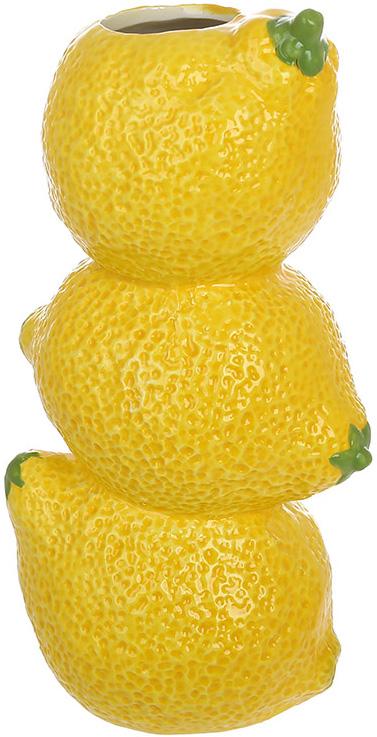 Ваза фарфоровая Lemon с рельефным декором 22 см