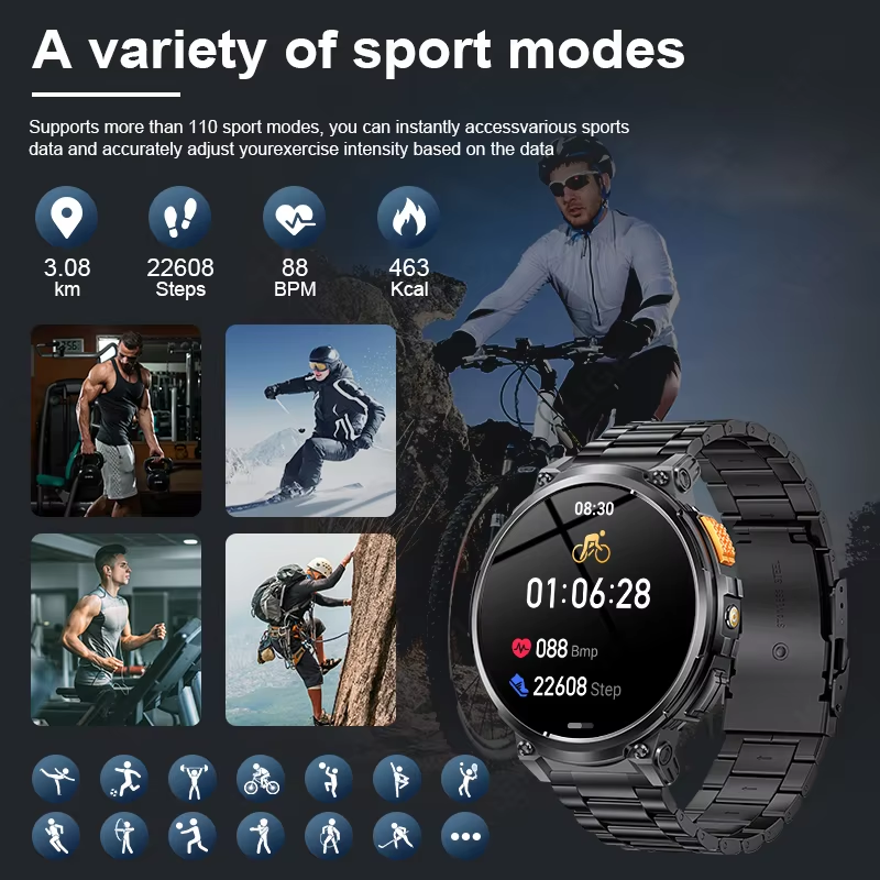 Смарт-годинник Lemfo K66 з ліхтариком силіконовий ремінець Black (18359) - фото 10 Смарт-годинник Lemfo K66 з ліхтариком силіконовий ремінець Black (18359) - фото 10