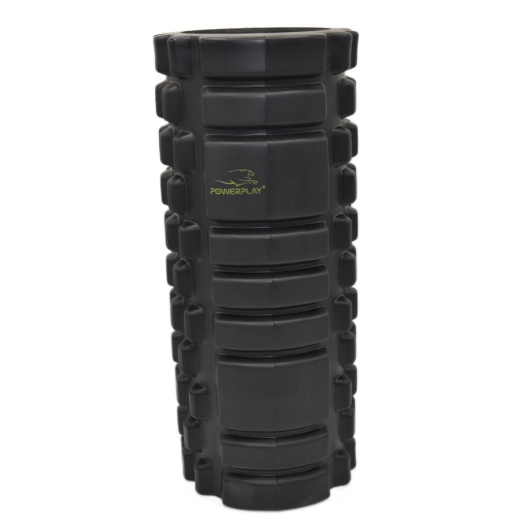 Ролик масажний PowerPlay 4025 Massage Roller 33x15 см Чорно-зелений