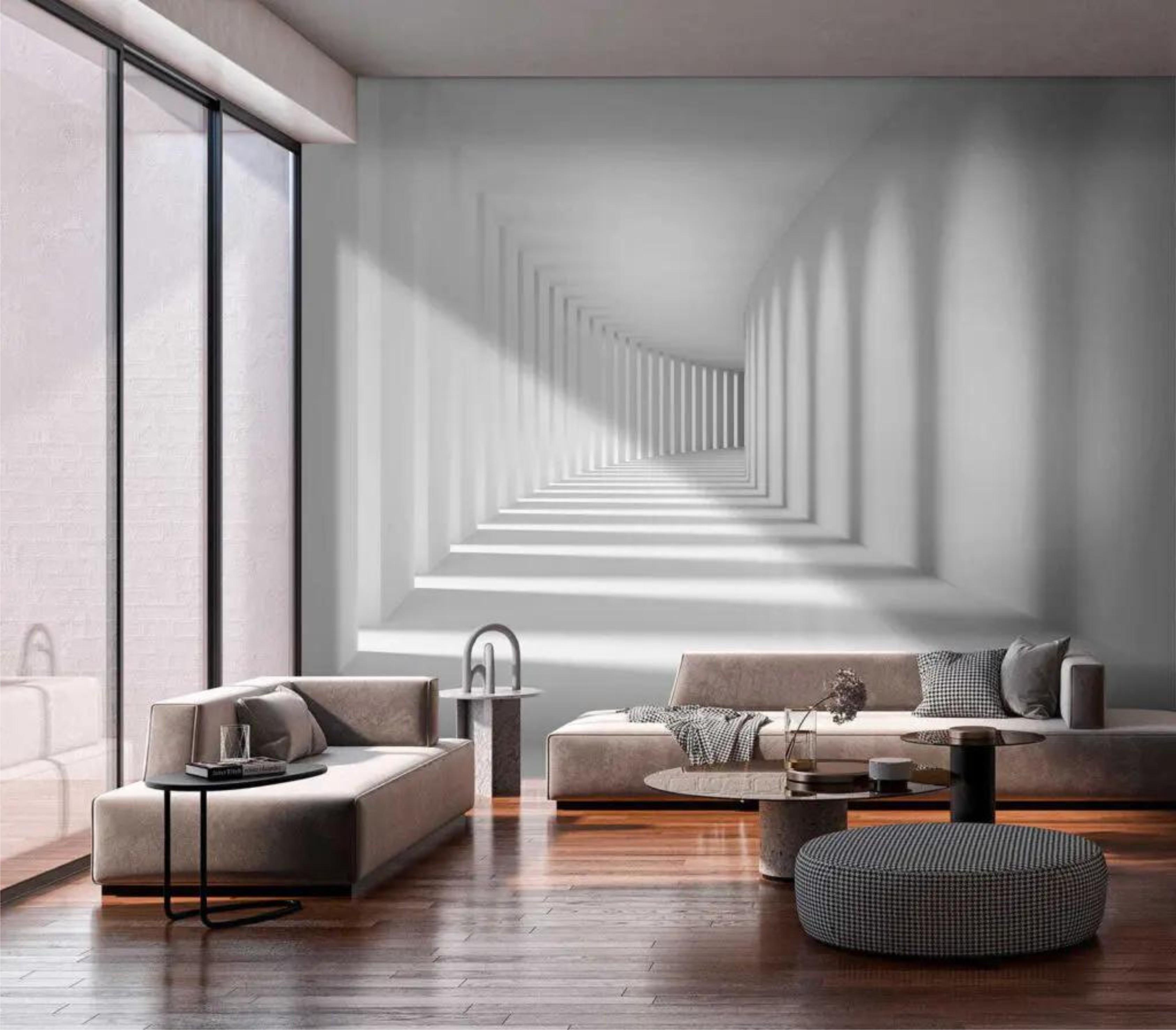 Фотообои Серый туннель Серый (000294)