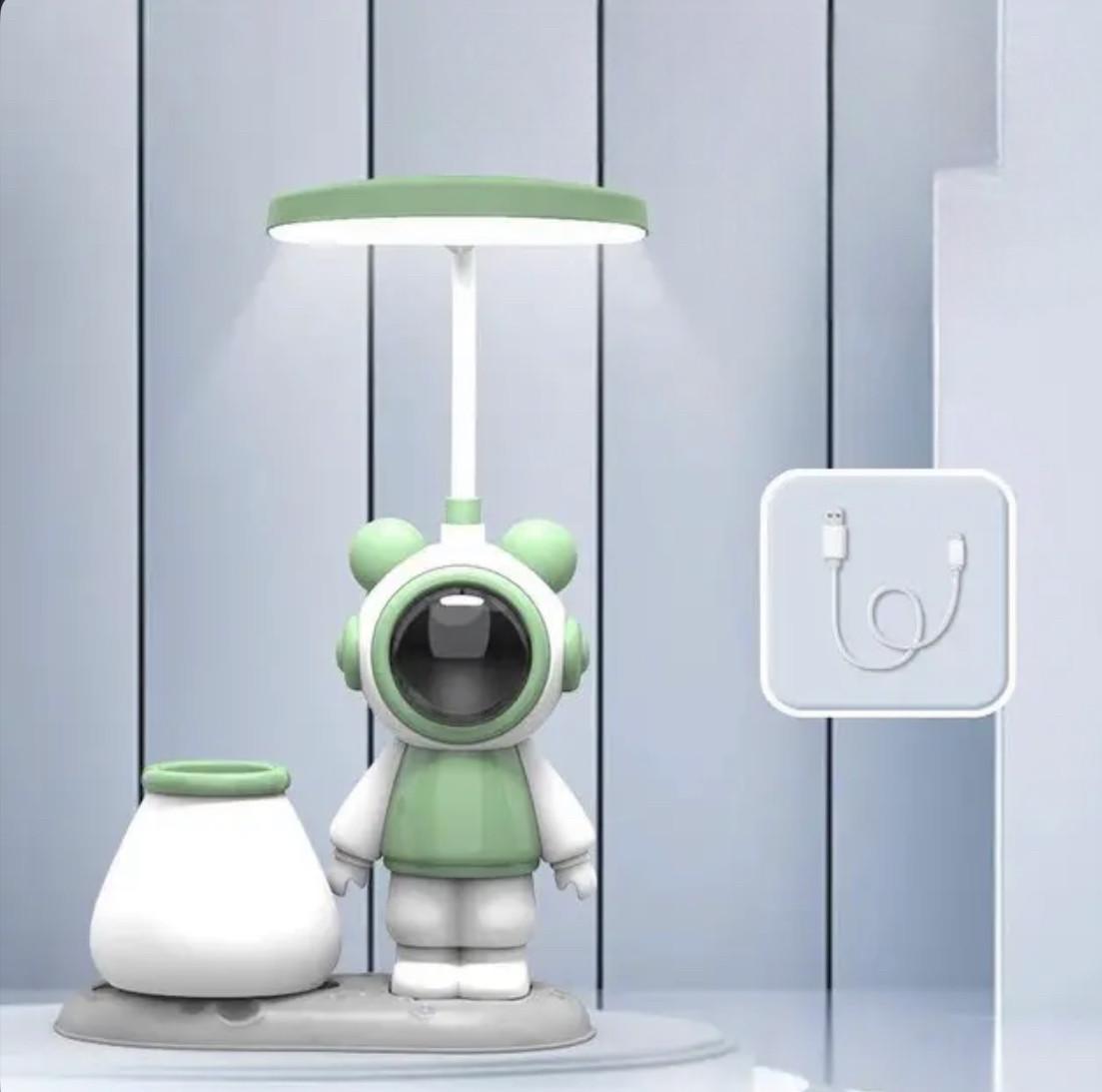 Світильник світлодіодний настільний Космонавт Зелений (2677473717)
