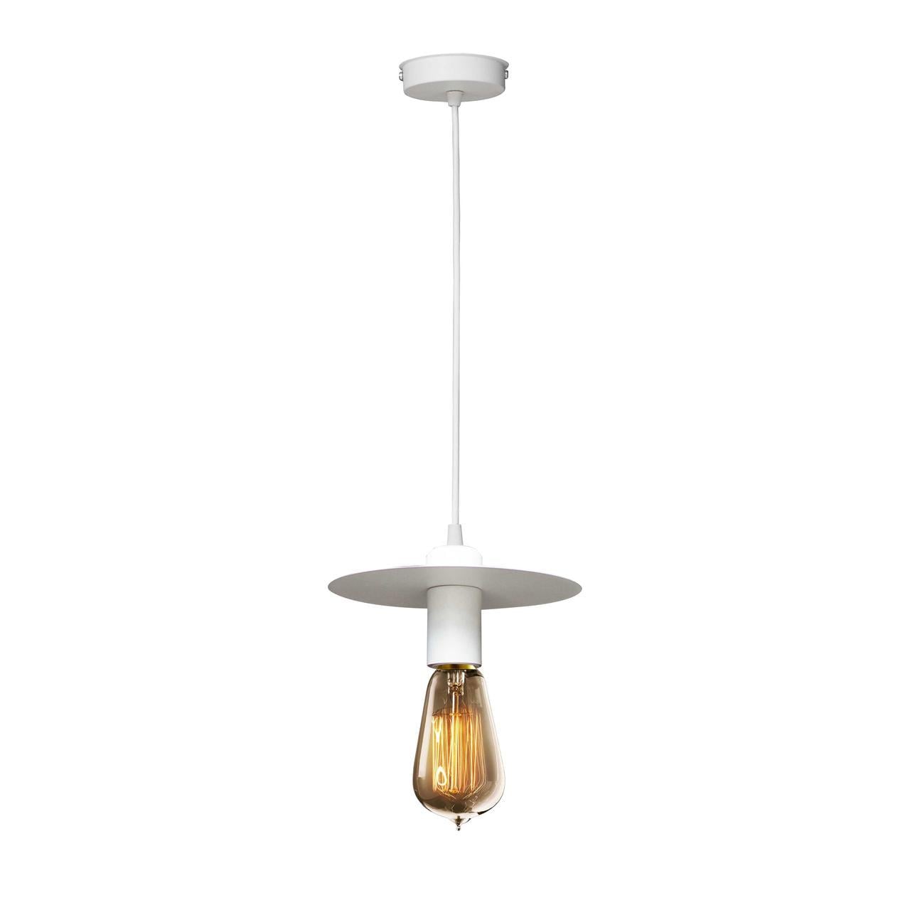 Підвісний світильник MSK Electric Disk NL-2009 в стилі лофт E27 40 Вт IP 20 Білий (1269247398)