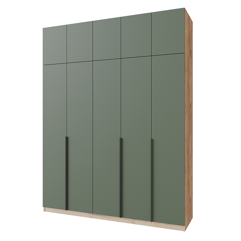 Шкаф распашной с тумбой и антресолью Меблітренд Чиназес Чита-2000.4 2000х500х2450 мм Дуб крафт золотой/Зеленый дымчатый (27438140) - фото 1 Шкаф распашной с тумбой и антресолью Меблітренд Чиназес Чита-2000.4 2000х500х2450 мм Дуб крафт золотой/Зеленый дымчатый (27438140) - фото 1