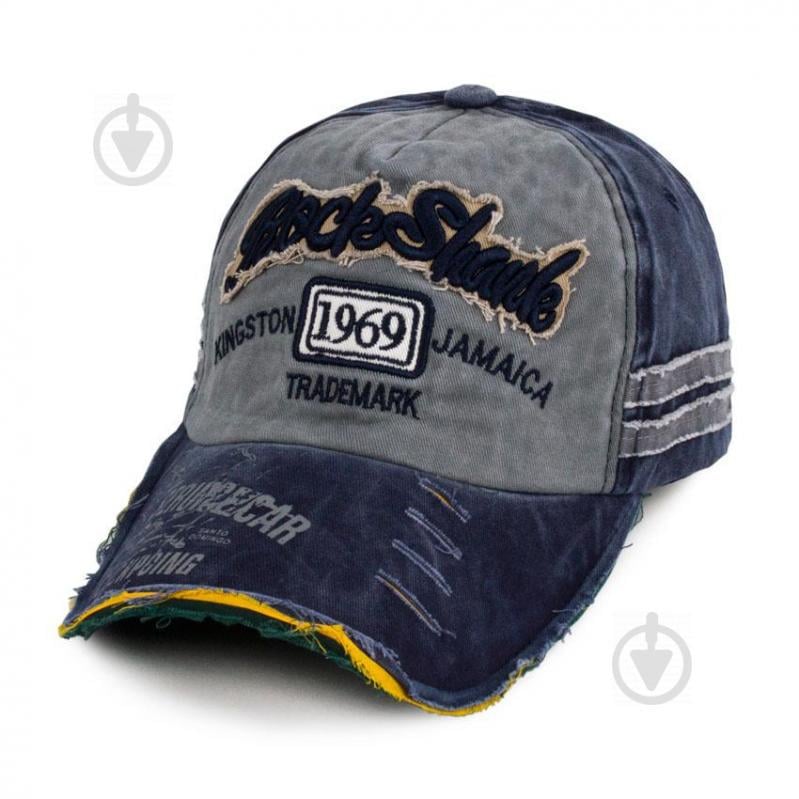 Бейсболка Beani'qe Rock 1969 Vintage Синий Серый (25422)