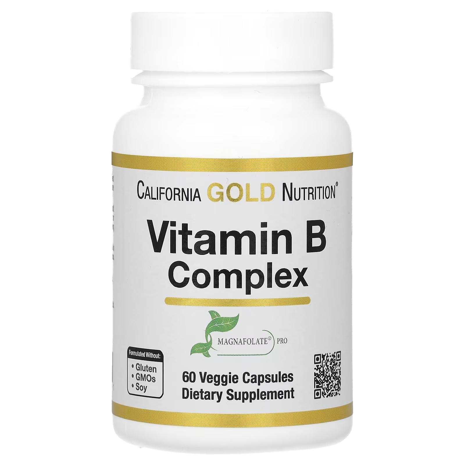 Комплекс витаминов группы B California Gold Nutrition 60 растительных капсул