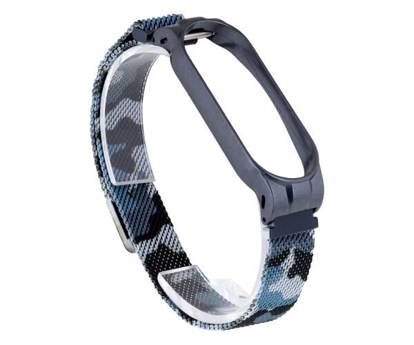 Ремінець Milanese Loop Color для Xiaomi Mi Band 5/Mi Band 6 Чорно-синій (24061)
