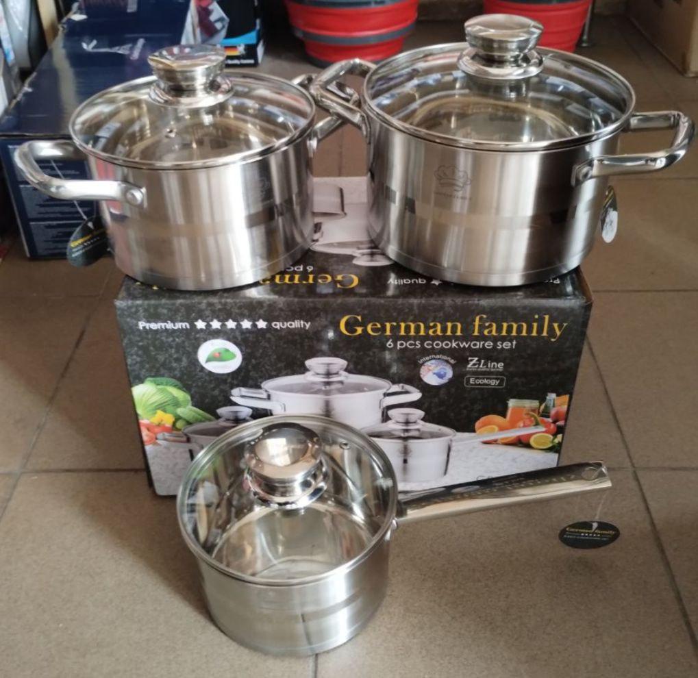 Набір каструль з кришками German Family GF-2071 нержавіюча сталь 6 пр. (GF-2071) - фото 10 Набір каструль з кришками German Family GF-2071 нержавіюча сталь 6 пр. (GF-2071) - фото 10