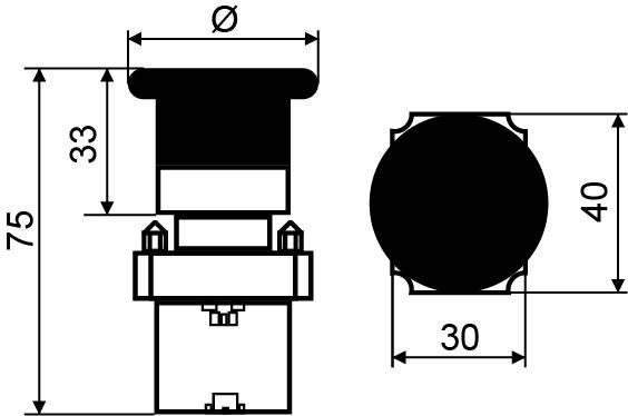 Кнопка керування АСКО XB2-BS442 Грибок 1NC 22 мм Червоний (A0140010082) - фото 8