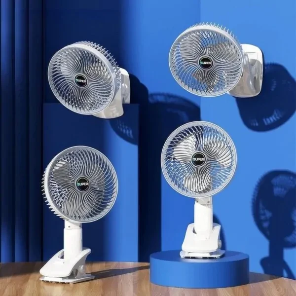 Вентилятор міні портативний Desktop Fan Multi-function акумуляторний з прищіпкою Білий (RD-2227) - фото 6
