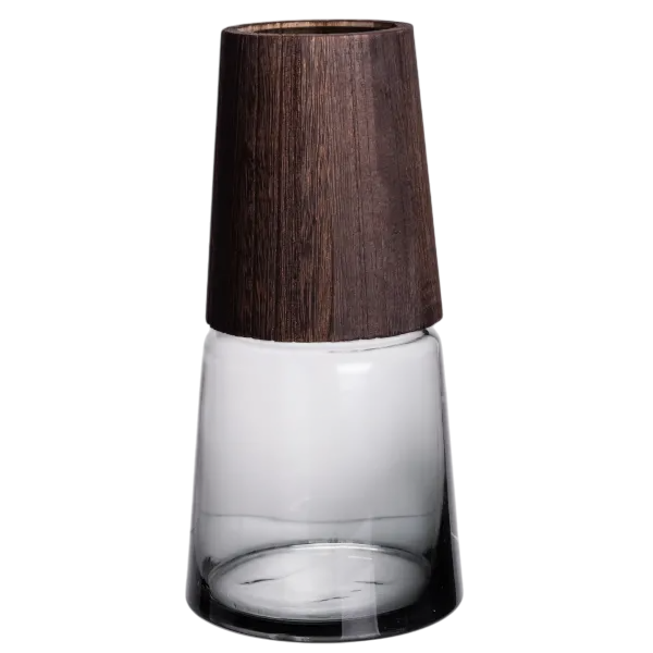 Ваза для цветов и декора Duet с деревянной насадкой 2,3 л (HP-19-161-2)