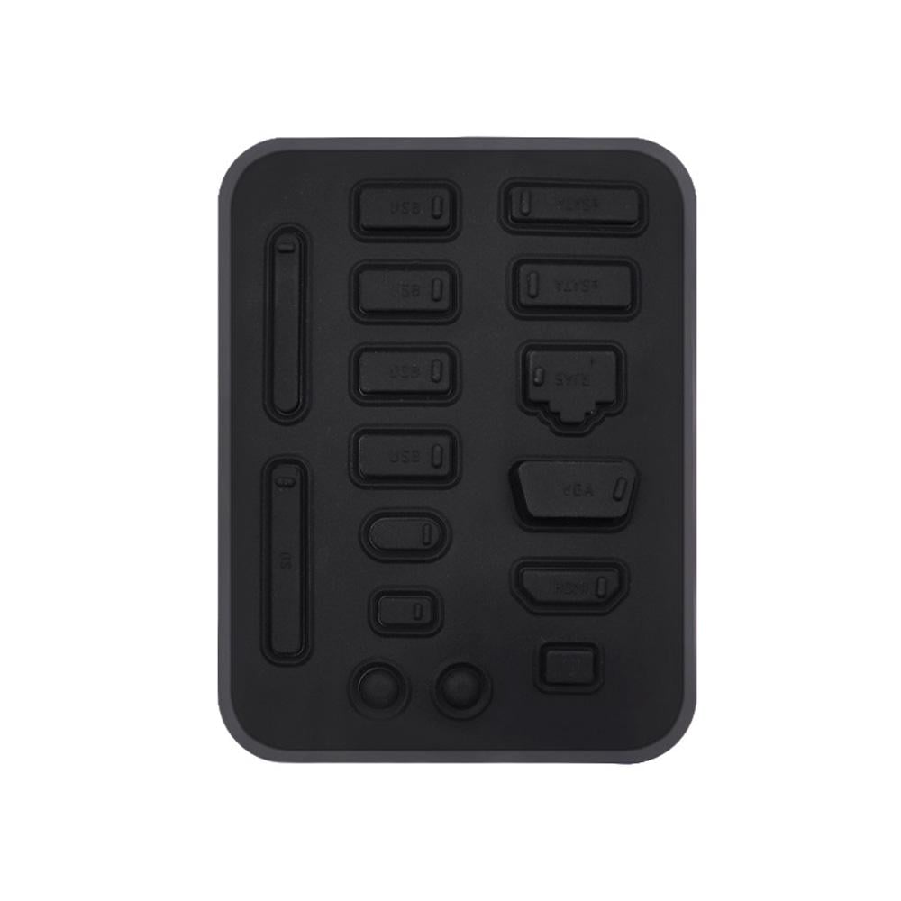 Набор универсальных заглушек для разъемов ноутбука Черный (29871131)