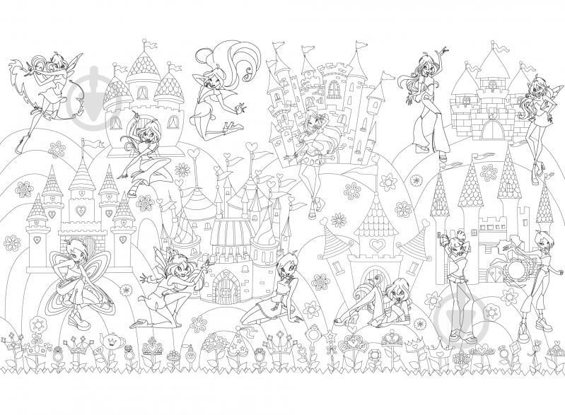 Обои - раскраски Pasportu Принцессы Винкс 60х100см 201-198486