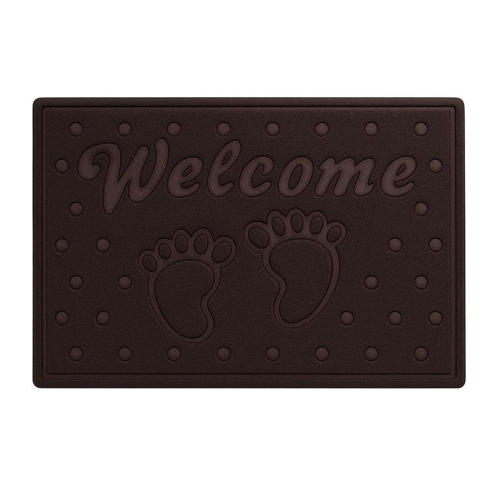 Грязезащитный коврик Stenson Welcome N01580 38х58 см Черный (624570)