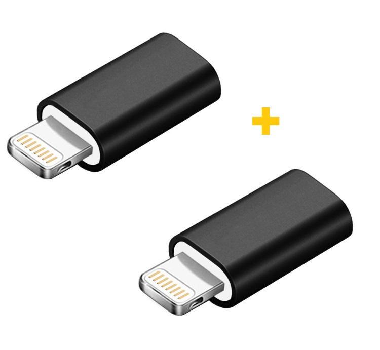 Адаптер для кабеля XOKO AC005 MicroUSB Lightning 2 шт. Black