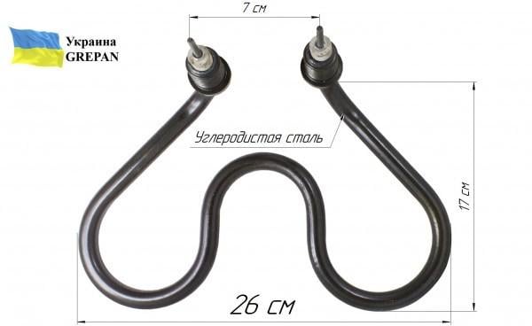 Котловий тен Grepan Ромашка 3150W 220V штуцер М22х1,5 вуглецева сталь (kotl12) - фото 3