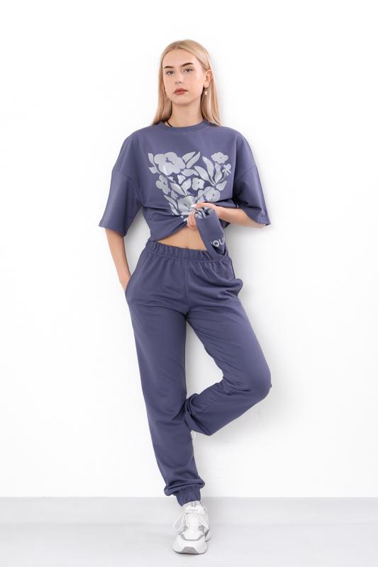 Комплект жіночий Носи Своє футболка з штанами р. 52 Сірий (8399-057-33-1) - фото 5 Комплект жіночий Носи Своє футболка з штанами р. 52 Сірий (8399-057-33-1) - фото 5