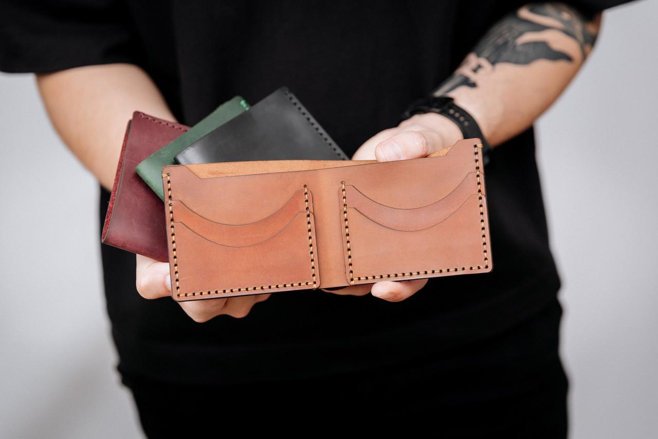 Гаманець шкіряний чоловічий EDENA Коричневий (WT-4) - фото 2