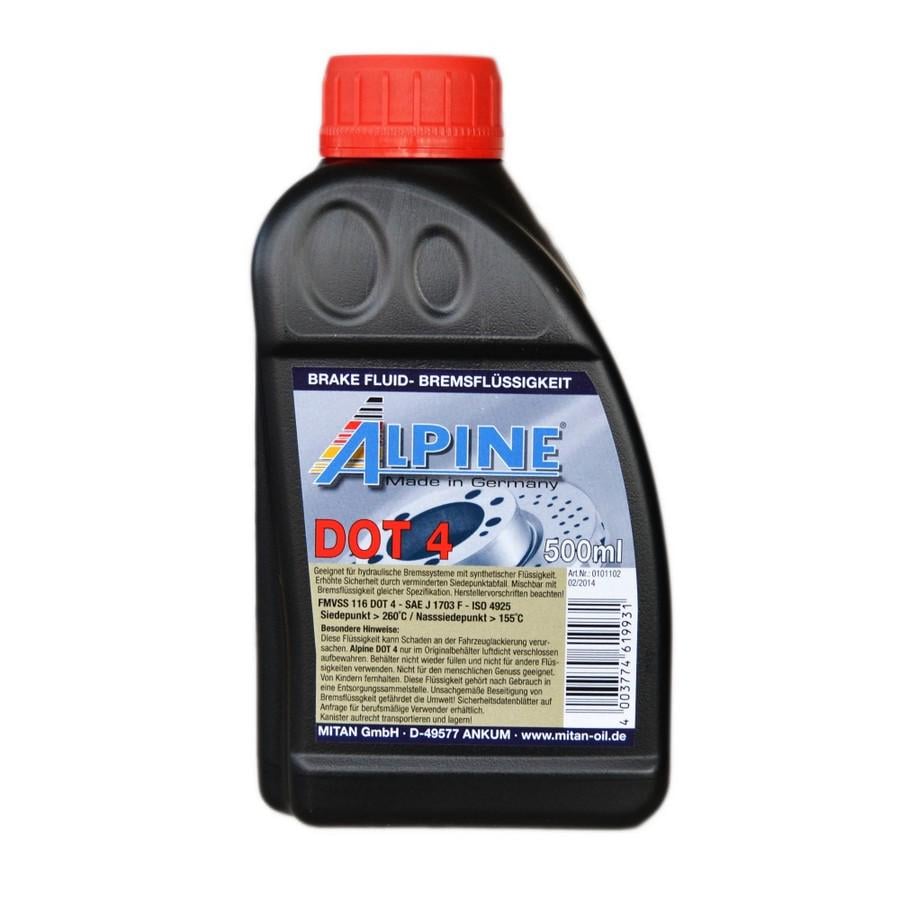 Гальмівна рідина Alpine Brake Fluid DOT 4 0,5 л (23502)