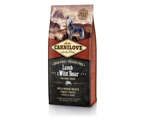 Корм сухой Carnilove Lamb&Wild Boar Dog Ягня и дикий кабан для взрослых собак всех пород 1,5 кг