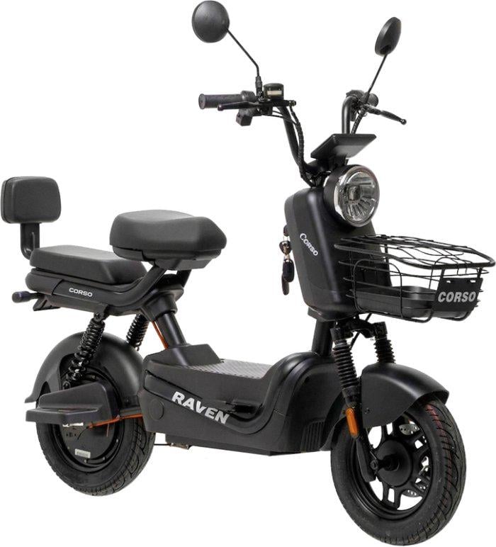 Электроскутер двухместный Corso Raven 800W 60V/20Ah Черный
