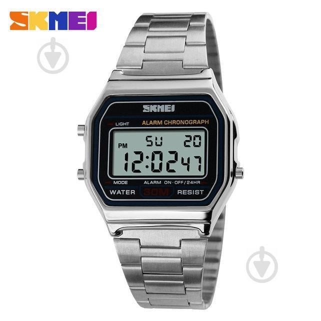 Часы мужские наручные Skmei (Скмей) 1123 Old School на металлическом браслете, Серебристый ( IBW118S )