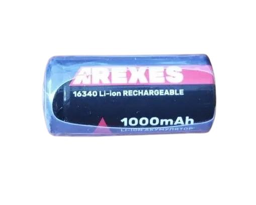 Аккумулятор 16340 Arexes 1000 mAh 3,7V литий-ионный (4001)